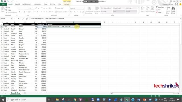 Create an SQL update Query in Excel смотреть онлайн