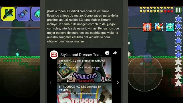 Mini gameplay + Nueva interfaz para Terraria 1.3 mobile || noticias смотреть онлайн