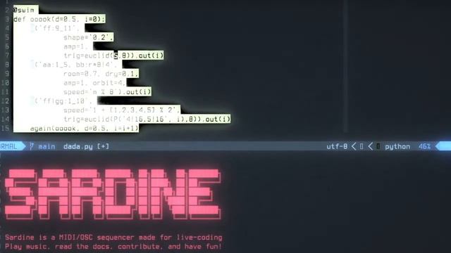 Live Coding on Python (Sardine) смотреть онлайн