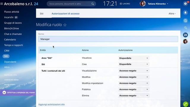 Bitrix24 | Diritti di accesso ai siti web смотреть онлайн