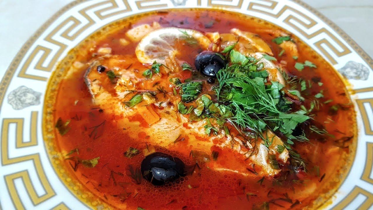 Солянка из Красной рыбы по-цыгански. Рыбная солянка. Gipsy Cuisine.