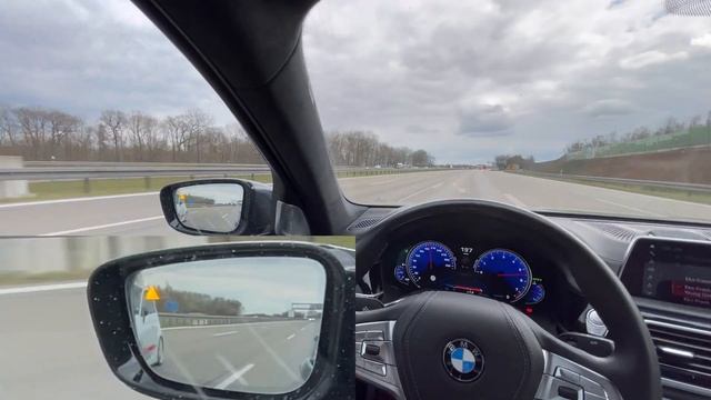 BMW 750 Li V8 Vs. Fiat Abarth German Autobahn Full Speed