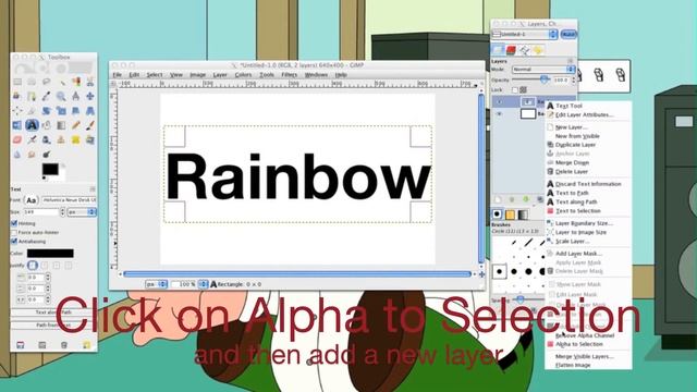 Gimp Tutorial: Rainbow Text Outline смотреть онлайн