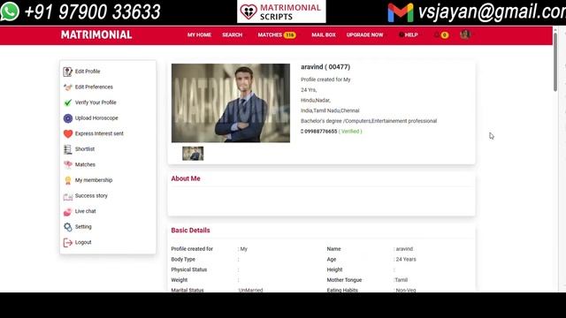 PHP Readmade Matrimonial readymade Script Demo clone bharatmatrimony - jeevansathi clone script смотреть онлайн