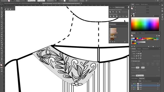 Дизайн одежды |Технический рисунок одежды | школьное платье | Adobe Illustrator 2022 |100 эскизов#8 смотреть онлайн