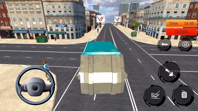 City Garbage Truck Driving Simulator - Dump Truck Android Gameplay #2 смотреть онлайн