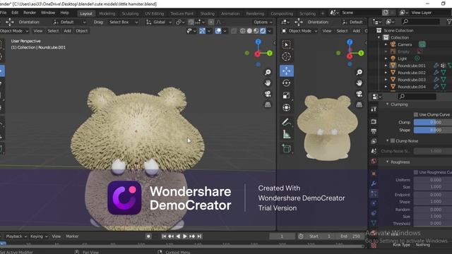 Blender "little hamster" 3D modelling смотреть онлайн