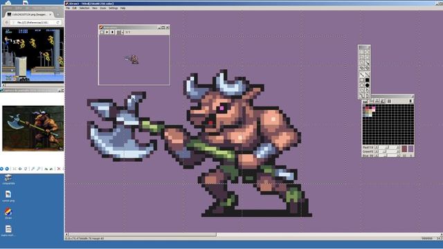 PIXEL ART TIME LAPSE #31 - Minotaur and Werewolf (Castlevania) смотреть онлайн