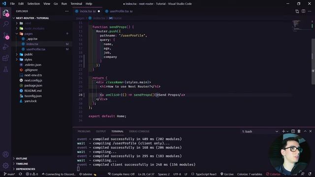 NextJS | How to Use NextRouter to Transfer Data Between Pages смотреть онлайн