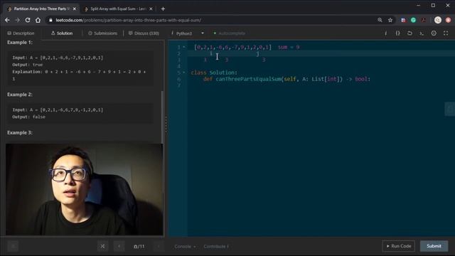 Leetcode 1013 Partition Array Into Three Parts With Equal Sum смотреть онлайн