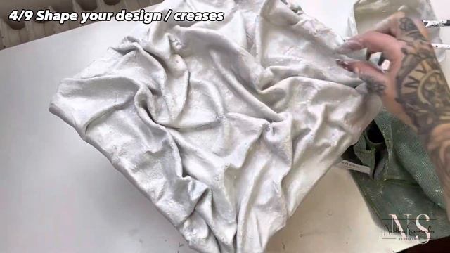 HOW TO Fabric 3D Art | Spackling & Plaster Art On Canvas Tutorial | DIY Art | Nicolina Savmarker смотреть онлайн