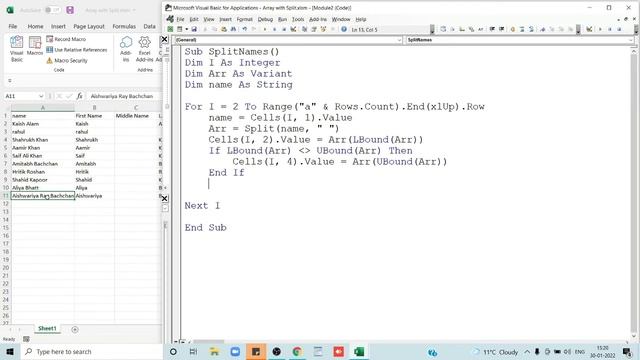 Array Function in VBA with Split Function | How to use VBA Array | Array Examples смотреть онлайн