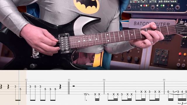 Batman TV Theme - Neal Hefti & his Orchestra & Chorus - Guitar Tab | Lesson | Cover | Tutorial смотреть онлайн