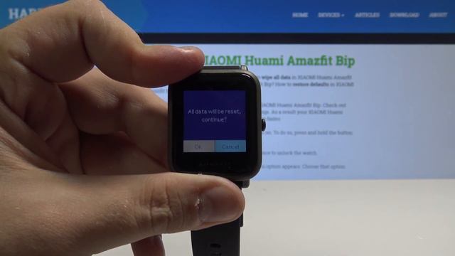 How To Factory Reset Xiaomi Huami Amazfit Bip - Wipe Personal Data