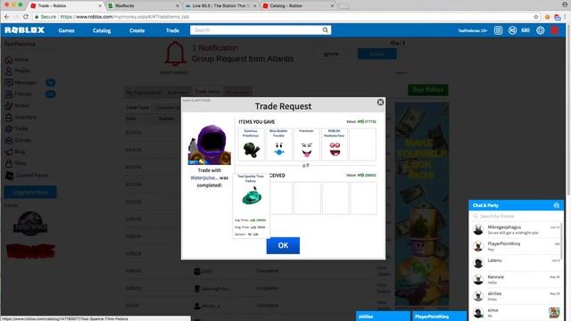 Getting the TEAL SPARKLE TIME FEDORA! ROBLOX TRADING смотреть онлайн