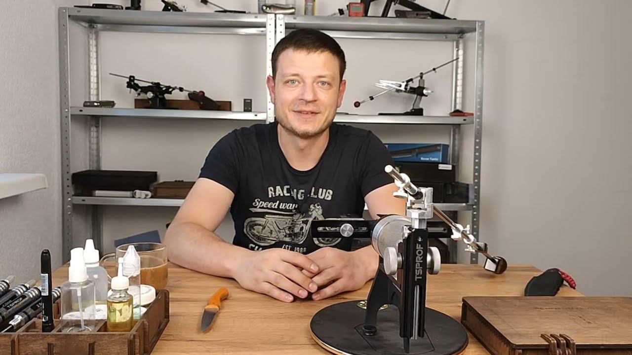 Заточка ножа со сведением в ноль. Овощник от Виталия Салмина. TSPROF K03 Pro. смотреть онлайн