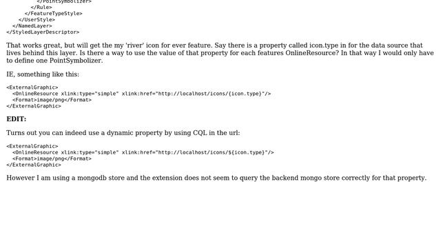 GIS: Using dynamic property value in OnlineResource href against MongoDB store? смотреть онлайн
