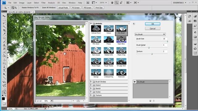 Photoshop Dry Brush Filter смотреть онлайн