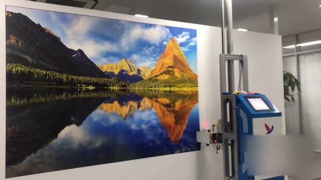 Wall Printer is Painting On The Wall in Our Office смотреть онлайн