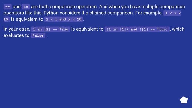 Why does this boolean expression evaluate to False? смотреть онлайн