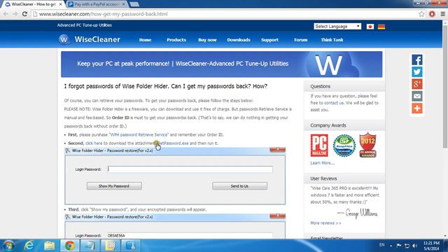 Get back Wise Folder Hider password смотреть онлайн