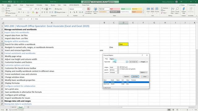#2 How to use Find and Replace in Excel | MO-200 MOS Excel Associate 2019 смотреть онлайн
