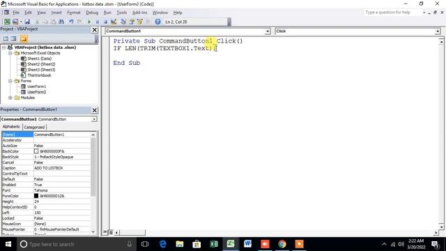 HOW TO ADD DATA FROM TEXTBOX TO LISTBOX EXCEL VBA смотреть онлайн