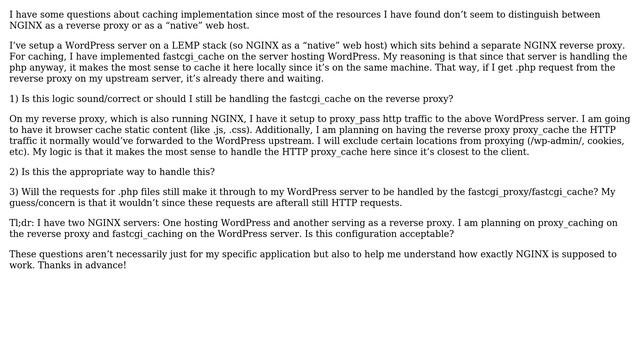 Proxy_Cache on NGINX Reverse Proxy and FastCGI_Cache on Upstream NGINX Wordpress Server смотреть онлайн