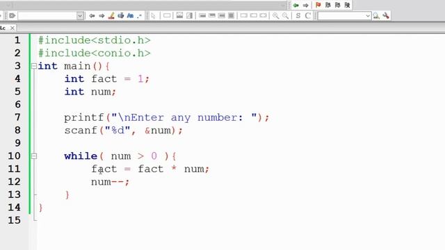 C Program to Calculate Factorial of a Number Using While Loop | Hindi смотреть онлайн