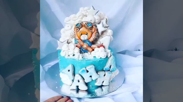 ☁️Оформление торта на годик мальчику☁️Торт на годик☁️Торт на первый юбилей смотреть онлайн