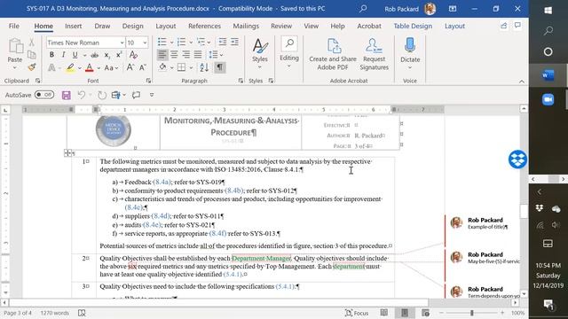 SYS-017 Monitoring and Measuring of Processes Procedure смотреть онлайн