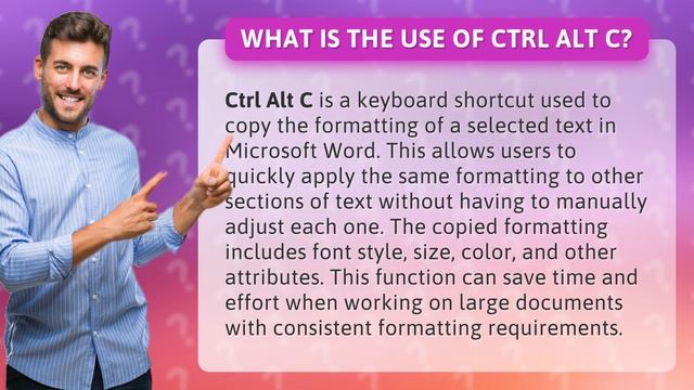 What is the use of Ctrl Alt C? смотреть онлайн