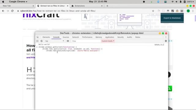 Chrome Extension Tutorial | Download Current Webpage in a markdown file смотреть онлайн