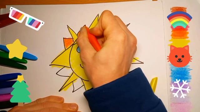 Рисуем СОЛНЫШКО ярко, Играем Рисуем Учимся, Для ДетейWe draw the SUN brightly, We Play, We Draw, We смотреть онлайн