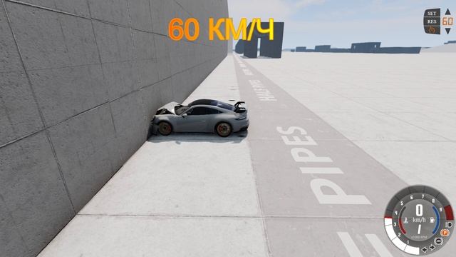 Crash test Porsche 911 GT3 BeamNG. Drive смотреть онлайн