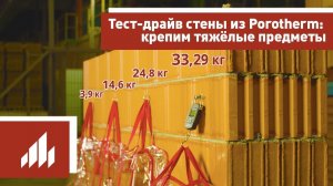 Тест-драйв стены из Porotherm (Поротерм): крепим тяжёлые предметы