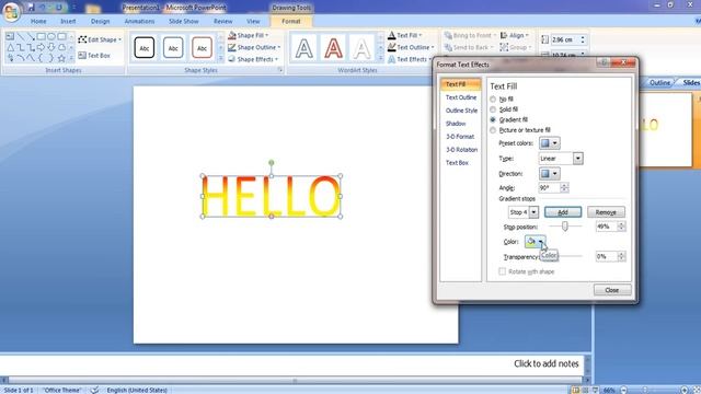 How to Create multi-color text in PowerPoint 2007 смотреть онлайн