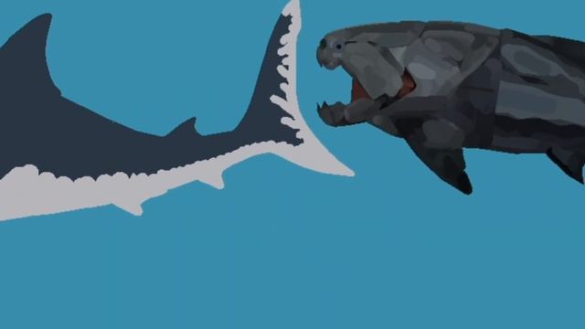 Megalodon vs Dunkleosteus - Animation (Stick nodes Pro) смотреть онлайн