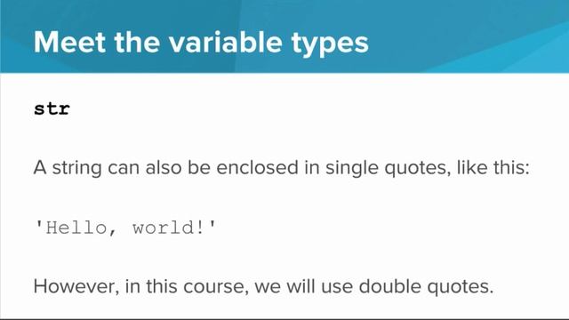Python- Variables смотреть онлайн