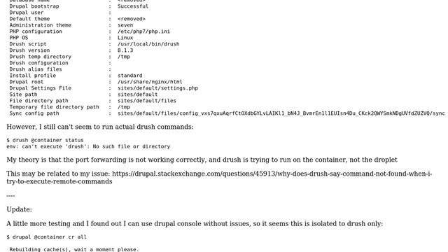 Drupal: How do I use a drush alias to connect to a docker container? смотреть онлайн