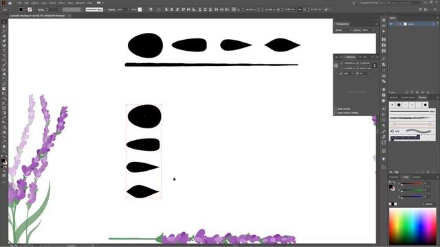 Create your own Lavender Brushes - Adobe Illustrator Drawing смотреть онлайн
