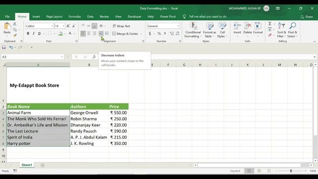 Lesson 19 - Formatting - Alignment || Excel Basic to Advanced смотреть онлайн