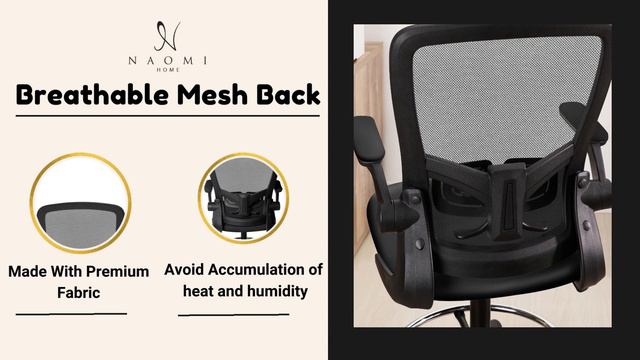 Serena Mesh Ergonomic Drafting Chair | Tall Office Chair for Standing Desk | OJCommerce смотреть онлайн