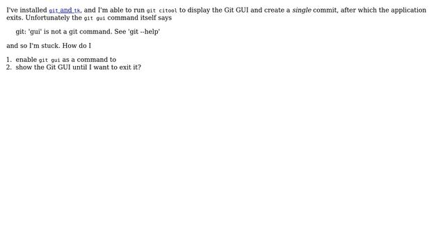 Unix & Linux: How to enable `git gui` in NixOS? смотреть онлайн
