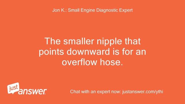 On The Honda GX610 Carb There Are Two Locations For Fuel Lines