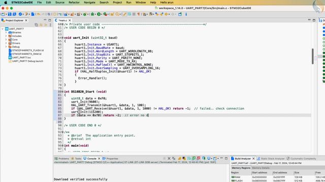 STM32 UART #7 || One-Wire Protocol || Interface DS18B20 смотреть онлайн