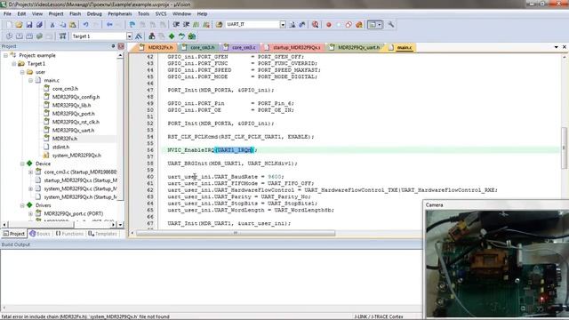 Урок 5: Настройка приёма по UART для миландр 1986ВЕ93У