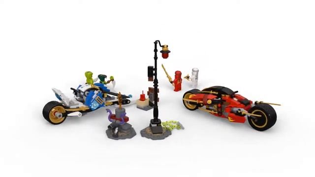 LEGO Ninjago Мотоцикл-клинок Кая и снегоход Зейна 70667 смотреть онлайн