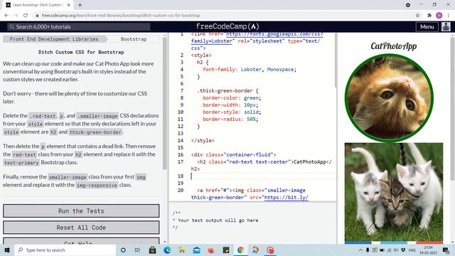 Bootstrap Tutorial 10 - replacing few custom css with Bootstrap - freecodecamp смотреть онлайн