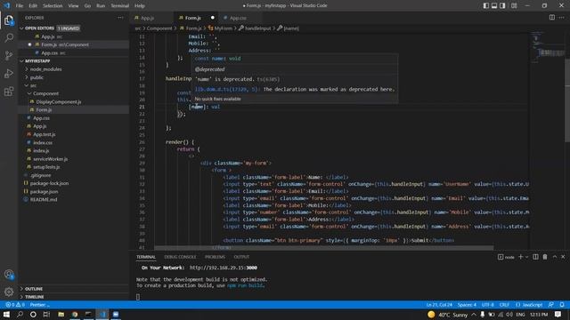 9#React Create form submit form & display in the Table #reactjs #form #reactjsforbeginners смотреть онлайн